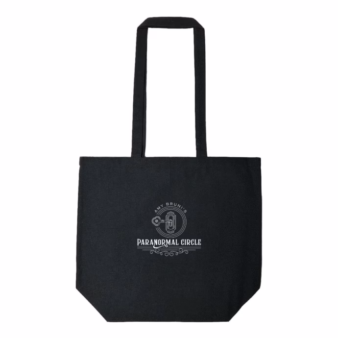 Paranormal Circle Black Canvas Tote Bag